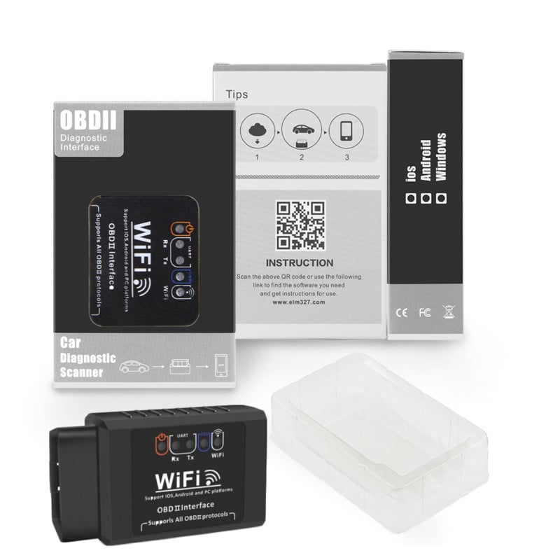 Valódi V1.5 WiFi Elm327 Trcuk kisteherautóhoz SUV Jármű Auto Scanner ELM 327 Támogatás IOS Android PC OBD2 Mérnöki diagnosztikai eszköz
