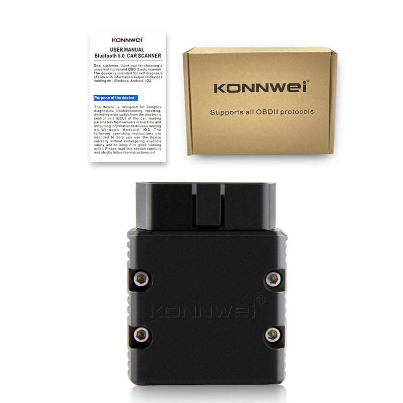 KONNWEI KW902 ELM327 OBD2 skanner V1.5 Uusim Bluetooth 5.0 OBD2 skanner Androidi IOS-i telefoni OBDII diagnostikatööriista jaoks