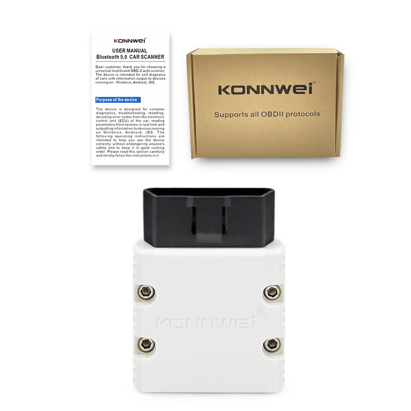 KONNWEI KW902 ELM327 OBD2 skanner V1.5 Uusim Bluetooth 5.0 OBD2 skanner Androidi IOS-i telefoni OBDII diagnostikatööriista jaoks
