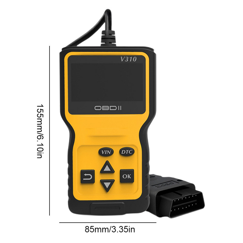Automatikus hibaérzékelő digitális OBD2 autós szkenner LCD kijelző autódiagnosztikai érzékelő 80mA ellenőrző motor szkenner támogatás 9 protokoll