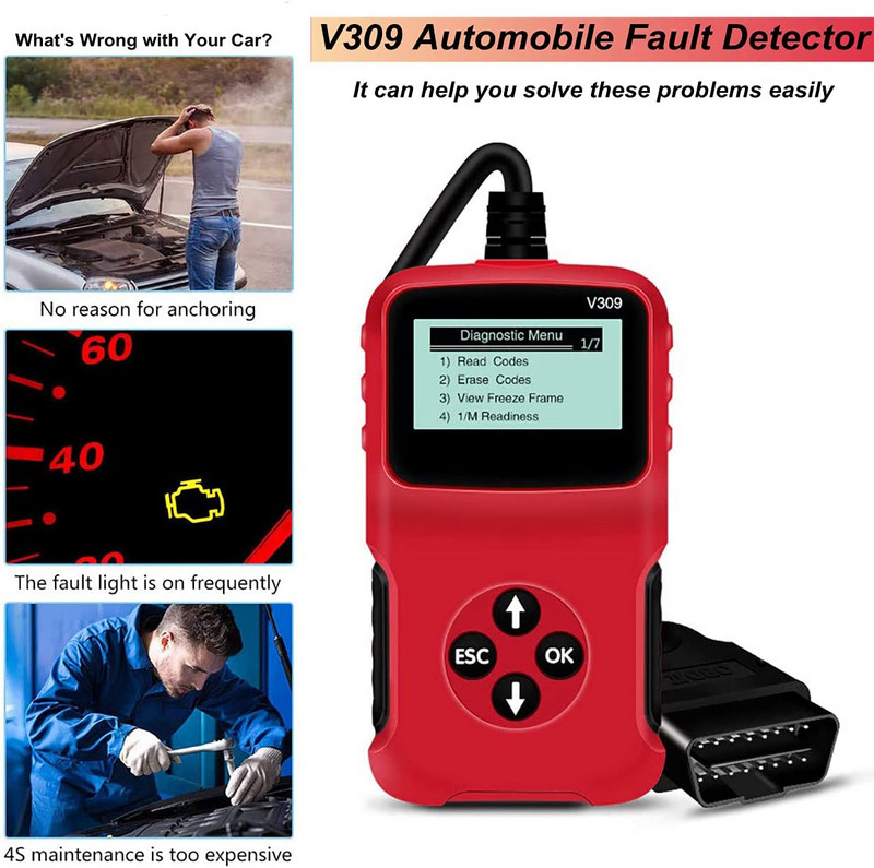 2023 višejezični čitač koda Čitanje/brisanje koda greške I/M DTC OBD2 OBDII / EOBD USB OBD 2 OBD2 Auto dijagnostički skener automobila Alat