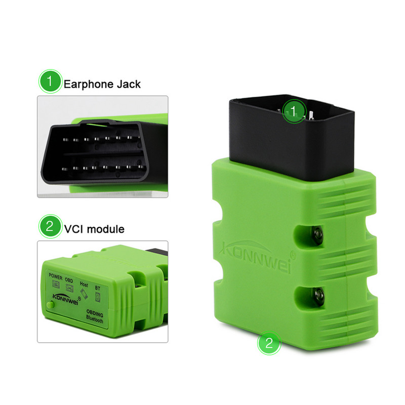 Bluetooth skener dijagnostički alat za BMW AUDI VOLVO VW Citroen Peugeot Skoda Jeep Mitsubishi TOYOTA ELM327 OBD2 SKENER Android