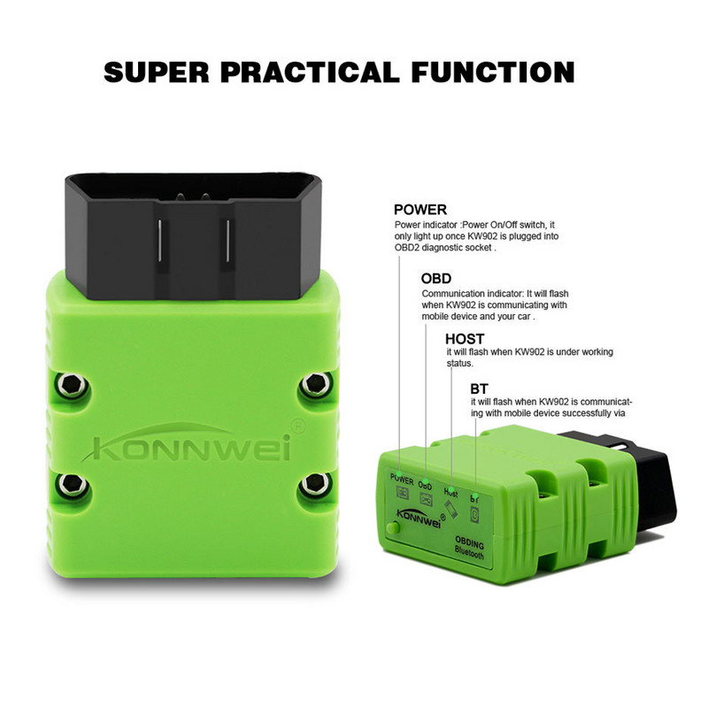 Bluetooth skener dijagnostički alat za BMW AUDI VOLVO VW Citroen Peugeot Skoda Jeep Mitsubishi TOYOTA ELM327 OBD2 SKENER Android