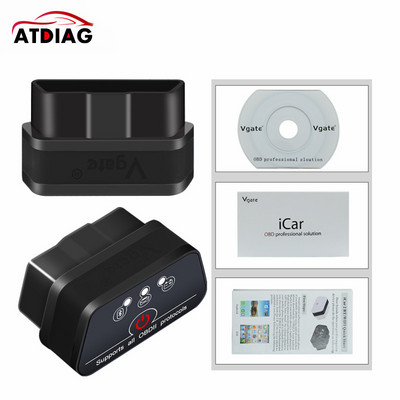 Vgate iCar2 ELM327 OBD2 bluetooth scanner V2.2 OBD 2 wifi icar 2 car tools elm 327 for android/PC/IOS reader code