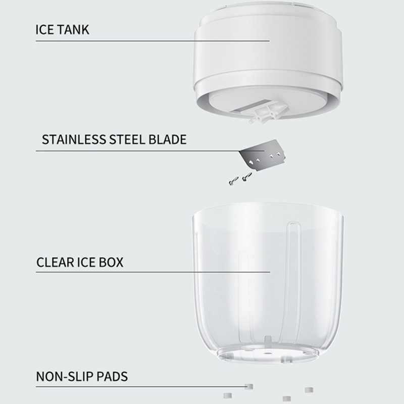 Namų ledo skustuvas Rankinis ledo smulkintuvas Mini kruša ledo malūnėlis virtuvės prietaisams