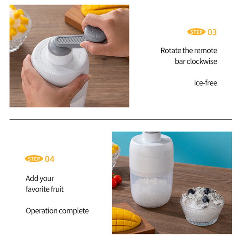 Namų ledo skustuvas Rankinis ledo smulkintuvas Mini kruša ledo malūnėlis virtuvės prietaisams