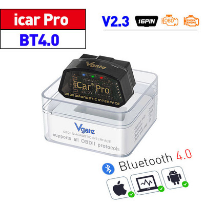Vgate iCar2 WIFI Bluetooth V2.2 icar pro V2.3 autokoodilugeja OBD2 OBD 2auto diagnostika tööriist Androidile/IOS-ile PK ELM327