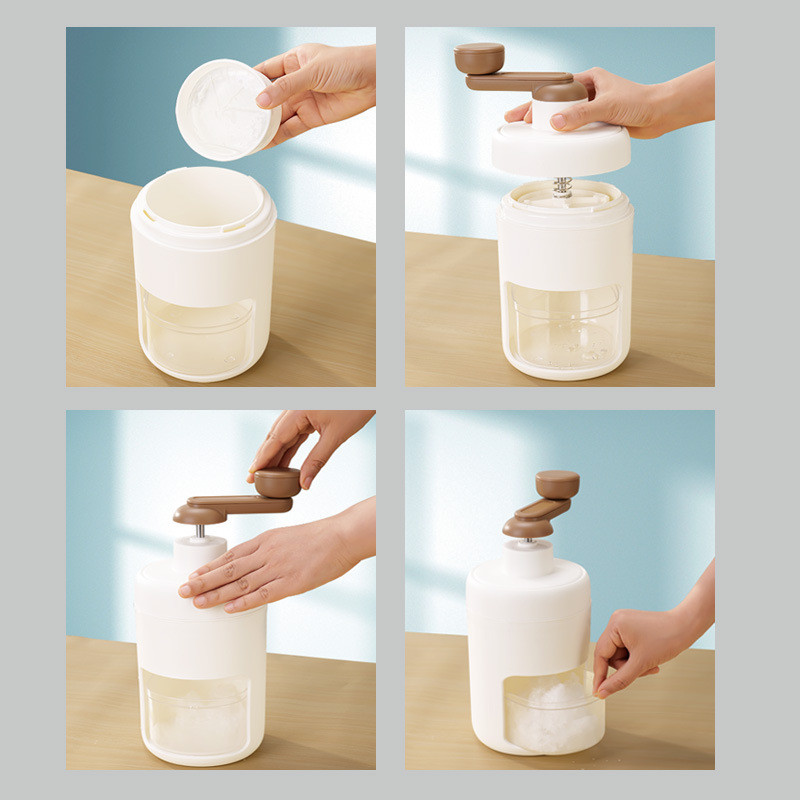 2023 m. naujausias rankinis kokteilių aparatas, 500 ml „pasidaryk pats“ ledų aparatas, ledų smulkintuvas, rankinis ledų skustuvas, kokteilių gaminimo aparatas