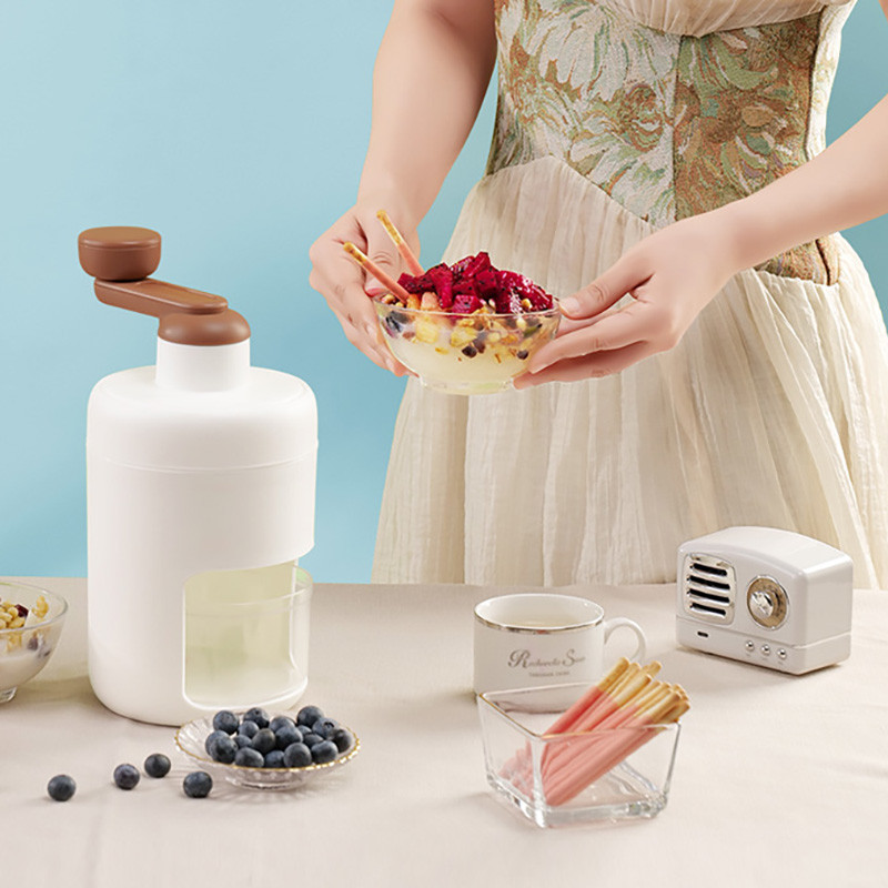 2023 m. naujausias rankinis kokteilių aparatas, 500 ml „pasidaryk pats“ ledų aparatas, ledų smulkintuvas, rankinis ledų skustuvas, kokteilių gaminimo aparatas