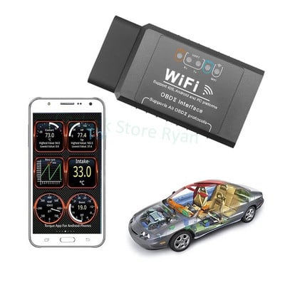 ELM 327 V1.5 WIFI OBD2 WIFI Scanner Auto ODB2 ELM327 V1.5 WIFI For Android/IOS OBD 2 OBD2 Auto Diagnostic Auto Tool