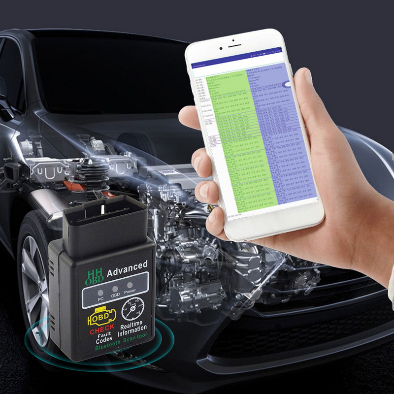 OBD2 autódiagnosztikai eszközök Bluetooth-kompatibilis V5.1 V2.1 kódolvasó eszköz vezeték nélküli automatikus hibaérzékelő Windows 7/8 Android rendszerhez