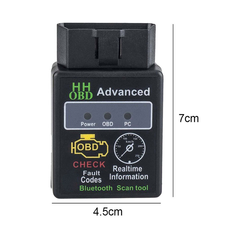 OBD2 autódiagnosztikai eszközök Bluetooth-kompatibilis V5.1 V2.1 kódolvasó eszköz vezeték nélküli automatikus hibaérzékelő Windows 7/8 Android rendszerhez