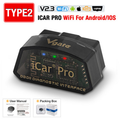 „Vgate iCar Pro ELM327 V2.3 Bluetooth 4.0 WIFI OBD 2 OBD2“ automobilių diagnostikos įrankių nuskaitymas ELM 327 automatinės diagnostikos įrankis, skirtas IOS / Android