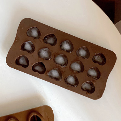 Aukštos kokybės silikono kavos pupelių ledo kubelio grotelės kakavos pupelių ledo kubelio kūrybingas šaldyto ledo bloko ledų formos dizainas