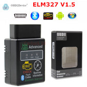 HH OBD ELM327 V1.5 Alat za automatsku dijagnostiku Bluetooth ELM327 V2.1 V1.5 Čitač kodova Podrška za sve OBD2 protokole za Android