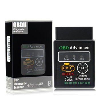 HH OBD ELM327 V1.5 Инструмент за автоматична диагностика Bluetooth ELM327 V2.1 V1.5 Четец на код Поддържа всички OBD2 протоколи за Android