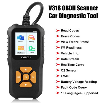 Универсален OBD2 диагностичен скенер Четене на информация за автомобил Четец на кодове за грешки на двигателя L9BC