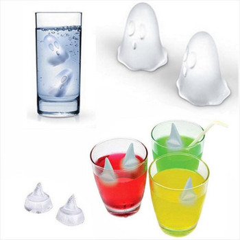 3D Shark Fin Shape Silicone Ice Cube Tray Ice Cream Maker Ice Cube Maker Mold Cocktail Whisky Ice Cube