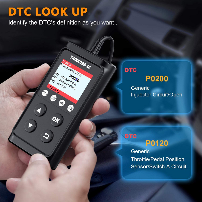 THINKCAR THINKOBD 20 OBD2 Scanner auto Instrument de diagnosticare Scanner auto Cititor complet de coduri de verificare a motorului ODB2 Diagnosticare automată