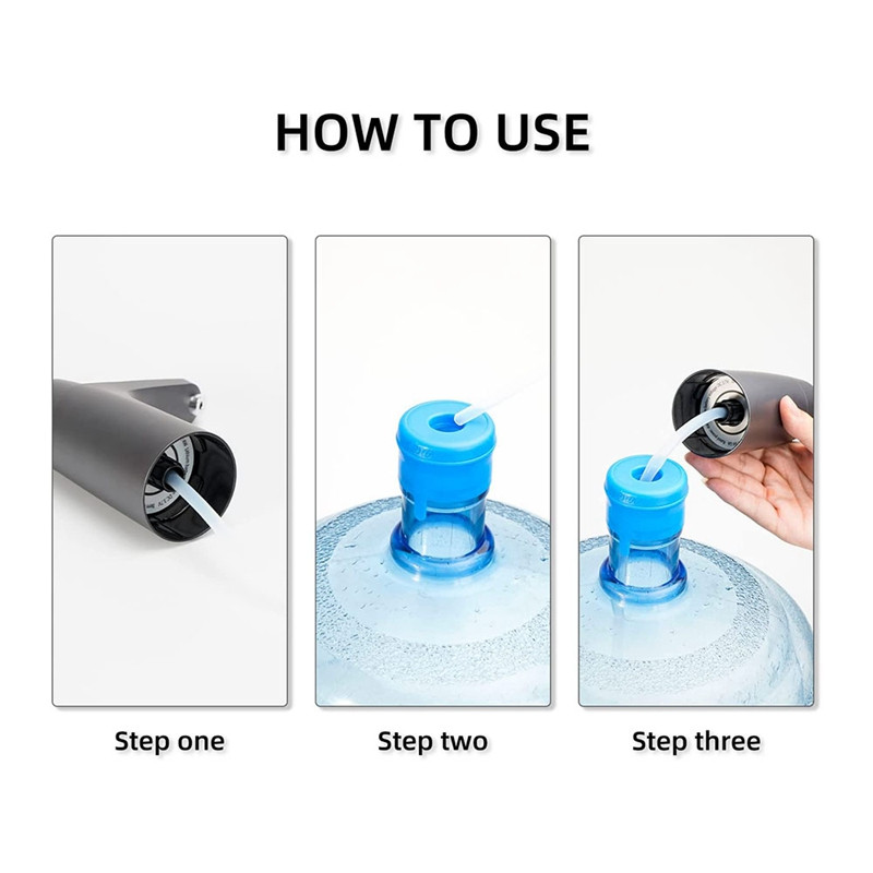 Nešiojamas vandens butelio siurblys, 5 galonų vandens dozatorius, USB elektros įkrovimas, nešiojamas elektrinis vandens balionėlis