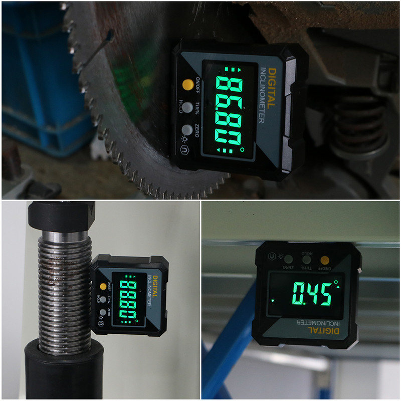 SHAHE tööriistad puidutöötlemisnurkade jaoks nurgaotsija Digitaalne kaldemõõtur Mini kaldkasti nurgamõõturi taseme mõõteriistad