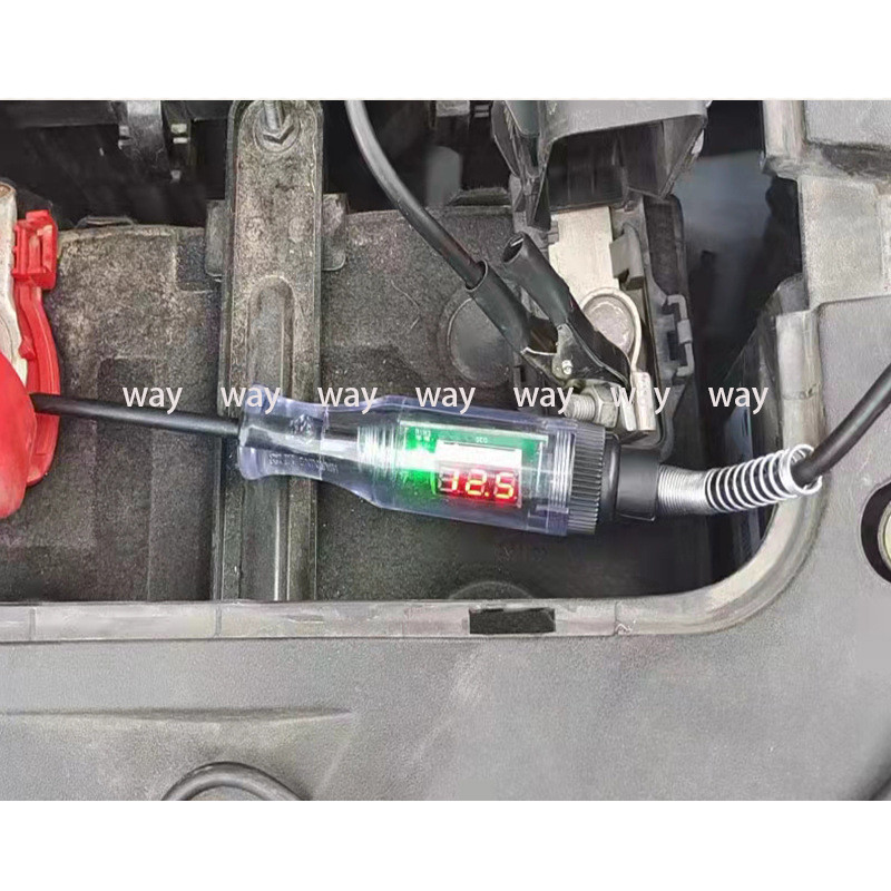 6V 12V 24V DC automobilių sunkvežimių įtampos grandinės testeris skaitmeninis ekranas ilgas zondas rašiklis lemputė Automobilių diagnostikos įrankiai automatinis remontas