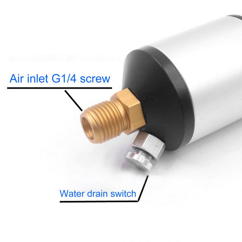 Voda Filter za odvajanje ulja Airbrush Filter za odvajanje vlage za zračni vod Kompresor Priključak 1/4 inča NPT ulaz i izlaz 9