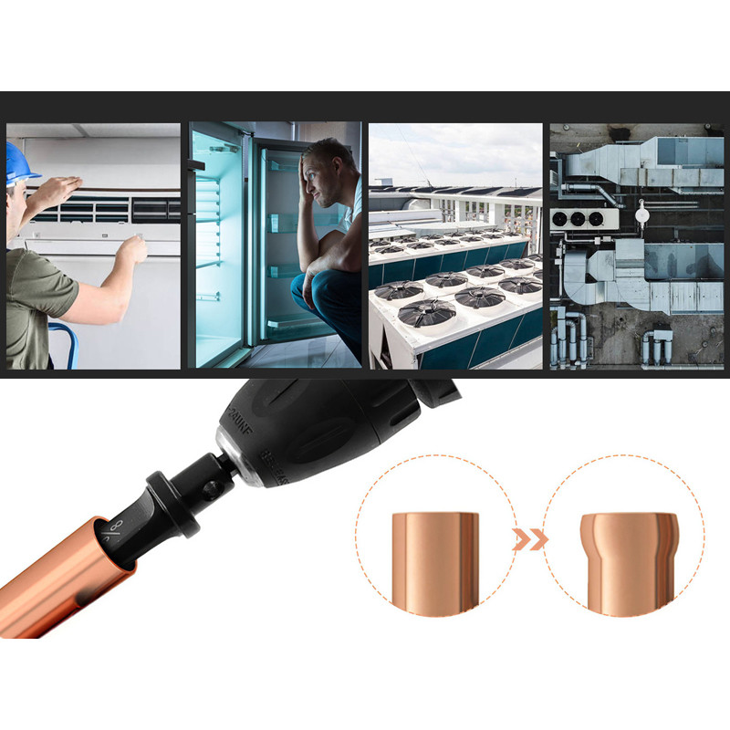 Vamzdžių plėtiklio vario vamzdžio plovimo įrankiai oro kondicionieriui šaldytuvui, išplėtimo perėmimo įrankių rinkinys Trikampio šešiakampio koto remonto rinkinys