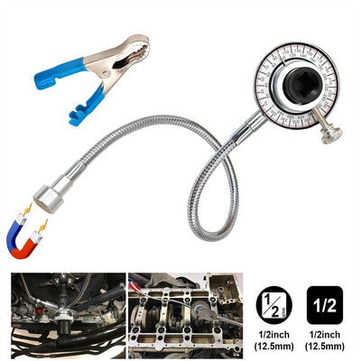 Instrument profesional de măsurare Instrument de măsurare a unghiului cuplului de acționare 360° reglabil 1/2" Set de chei pentru măsurarea cuplului de antrenare Instrument profesional de măsurare