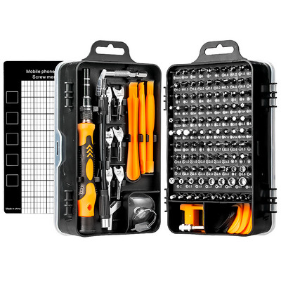 135 u 1 set odvijača CRV čelični magnetni odvijači Bitovi za popravak telefona PC alati Precizni torx šesterokutni odvijač Ručni alati