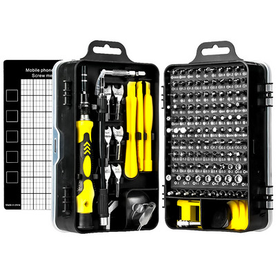 135 u 1 set odvijača CRV čelični magnetni odvijači Bitovi za popravak telefona PC alati Precizni torx šesterokutni odvijač Ručni alati