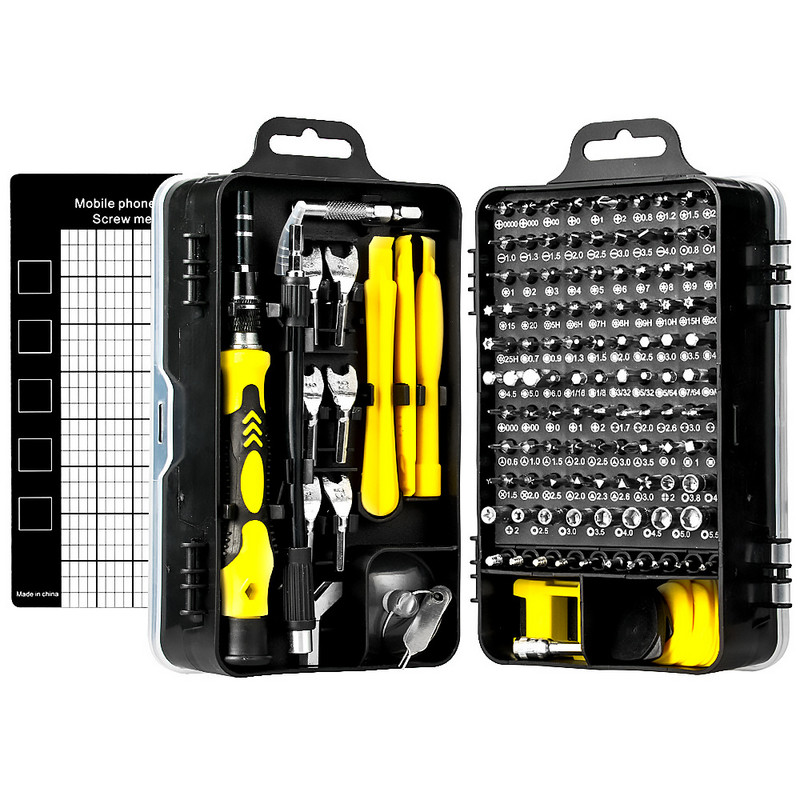 135 u 1 set odvijača CRV čelični magnetni odvijači Bitovi za popravak telefona PC alati Precizni torx šesterokutni odvijač Ručni alati