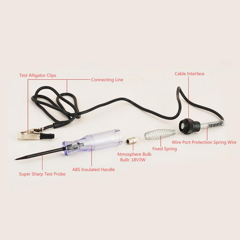Cele mai noi instrumente de diagnosticare auto Tester de circuite auto Sondă Pen 6-24V DC Detector auto Accesorii auto pentru vehicule
