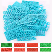 1db/ Quyi dombornyomó forma Cake fondant csokoládé Szív alakú gyémánt szemű virágok Nyomdaforma Torta díszítő eszközök15*8cm