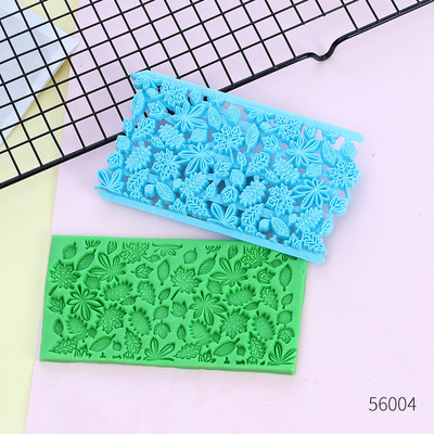 1db/ Quyi dombornyomó forma Cake fondant csokoládé Szív alakú gyémánt szemű virágok Nyomdaforma Torta díszítő eszközök15*8cm