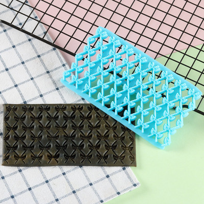 1db/ Quyi dombornyomó forma Cake fondant csokoládé Szív alakú gyémánt szemű virágok Nyomdaforma Torta díszítő eszközök15*8cm