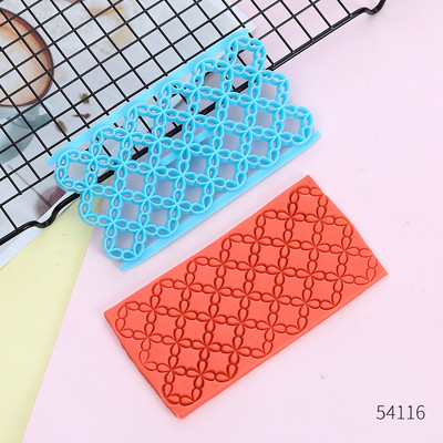 1db/ Quyi dombornyomó forma Cake fondant csokoládé Szív alakú gyémánt szemű virágok Nyomdaforma Torta díszítő eszközök15*8cm