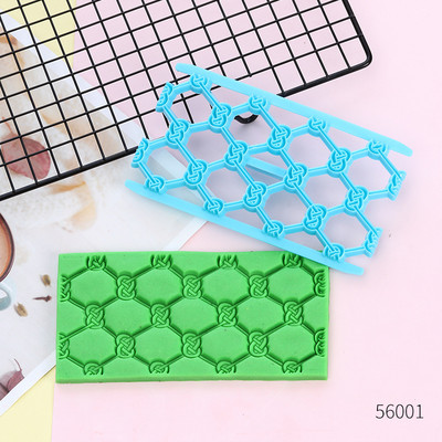 1db/ Quyi dombornyomó forma Cake fondant csokoládé Szív alakú gyémánt szemű virágok Nyomdaforma Torta díszítő eszközök15*8cm