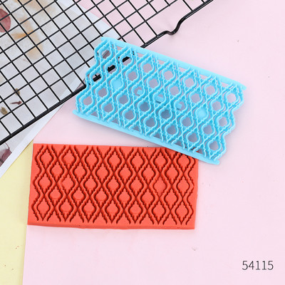 1db/ Quyi dombornyomó forma Cake fondant csokoládé Szív alakú gyémánt szemű virágok Nyomdaforma Torta díszítő eszközök15*8cm