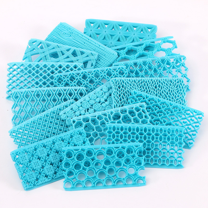 1tk/ Quyi reljeefvorm Kooki fondant šokolaad Südamekujulised teemantteralised lilled Trükivorm Koogikaunistamise tööriistad15*8cm