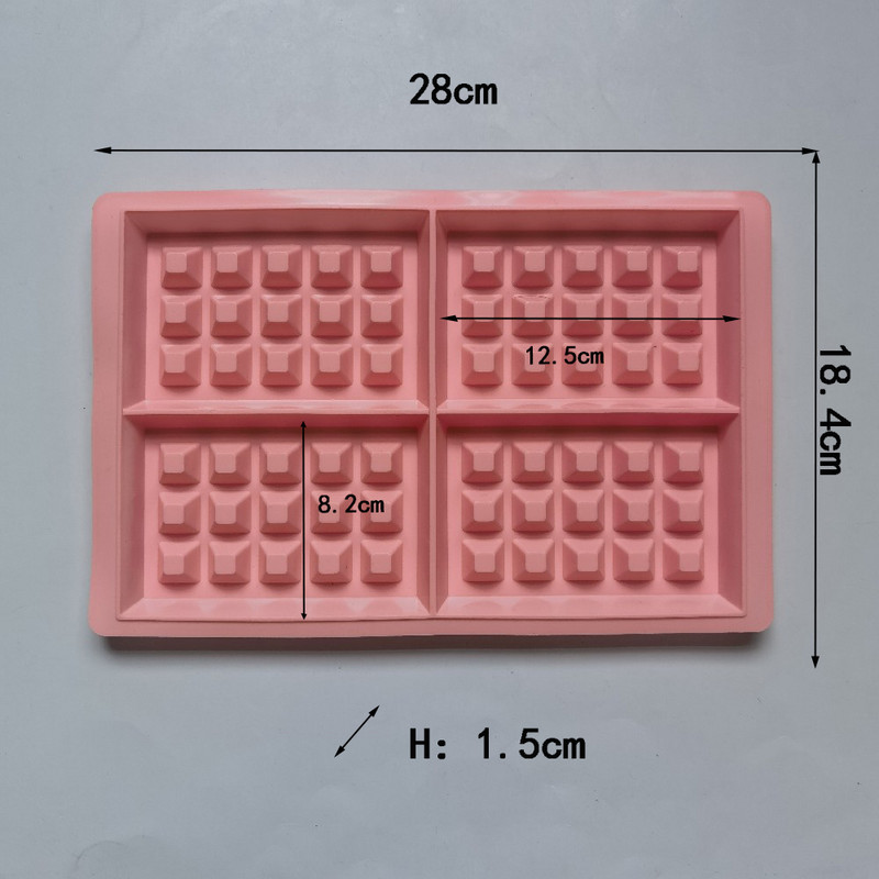 DIY koogivorm silikoonist vahvlivorm Köök Küpsetusnõud Koogiküpsetusvorm Vahvlialus Koduvidinad