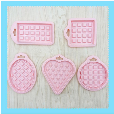 Silikonski kalup za vafle 5kom/komplet biskvitnih kolača Kalup za čokoladu Okruglo kvadratno srce Ručno izrađeni DIY kuhinjski šank Alati za pečenje Dodaci