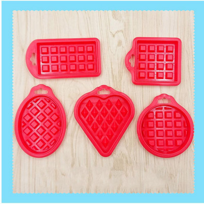 Silikonski kalup za vafle 5kom/komplet biskvitnih kolača Kalup za čokoladu Okruglo kvadratno srce Ručno izrađeni DIY kuhinjski šank Alati za pečenje Dodaci