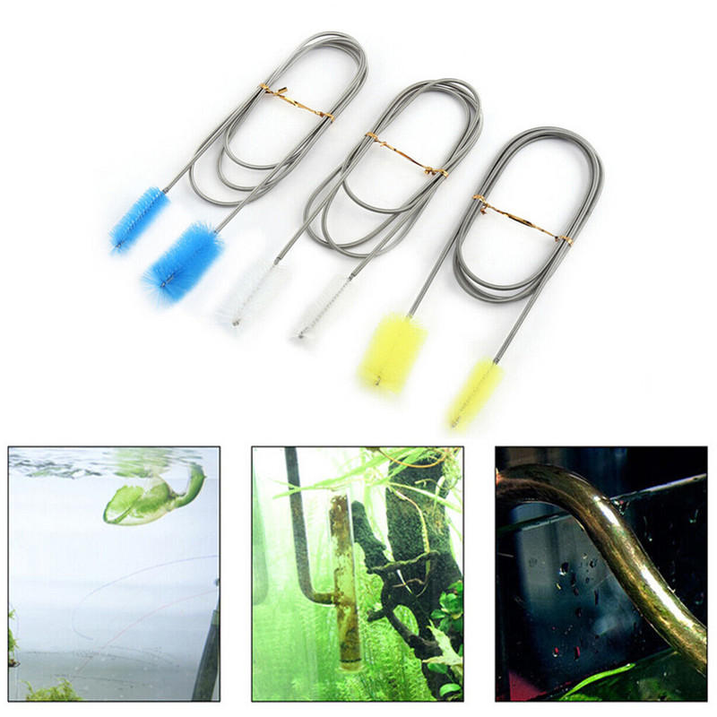 155 cm akvaariumi puhastushari roostevabast terasest painduva painutatud toruga pumbahari vee õhutoru vooliku puhastusvahend kalapaagi tarvikud