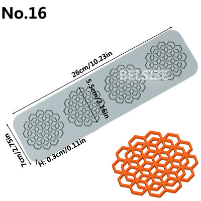 Tortų dekoravimo įrankiai Lapai Gėlių dizainas Sugarcraft Nėriniai Silikoninis Formos Fandant Tortas Nėrinių Kilimėlis Kepimo formų Tešlos priedai