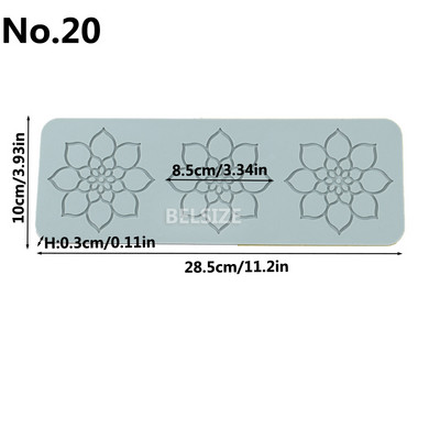 Tortų dekoravimo įrankiai Lapai Gėlių dizainas Sugarcraft Nėriniai Silikoninis Formos Fandant Tortas Nėrinių Kilimėlis Kepimo formų Tešlos priedai
