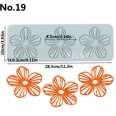 Tortų dekoravimo įrankiai Lapai Gėlių dizainas Sugarcraft Nėriniai Silikoninis Formos Fandant Tortas Nėrinių Kilimėlis Kepimo formų Tešlos priedai