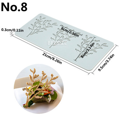 Tortų dekoravimo įrankiai Lapai Gėlių dizainas Sugarcraft Nėriniai Silikoninis Formos Fandant Tortas Nėrinių Kilimėlis Kepimo formų Tešlos priedai