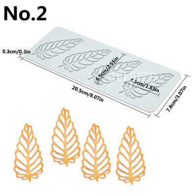 Tortų dekoravimo įrankiai Lapai Gėlių dizainas Sugarcraft Nėriniai Silikoninis Formos Fandant Tortas Nėrinių Kilimėlis Kepimo formų Tešlos priedai