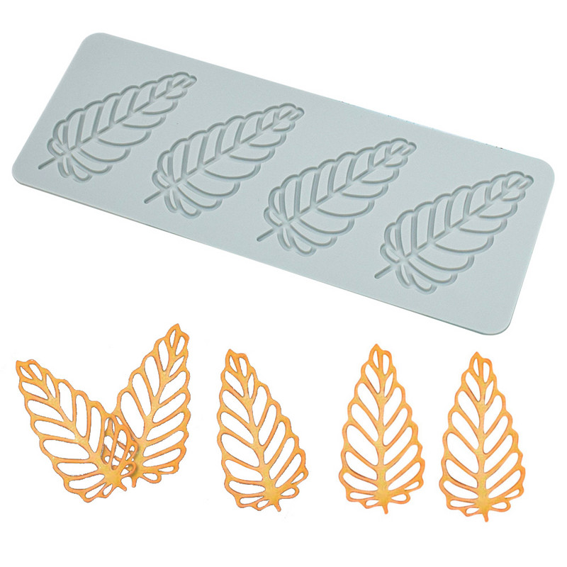 Tortų dekoravimo įrankiai Lapai Gėlių dizainas Sugarcraft Nėriniai Silikoninis Formos Fandant Tortas Nėrinių Kilimėlis Kepimo formų Tešlos priedai